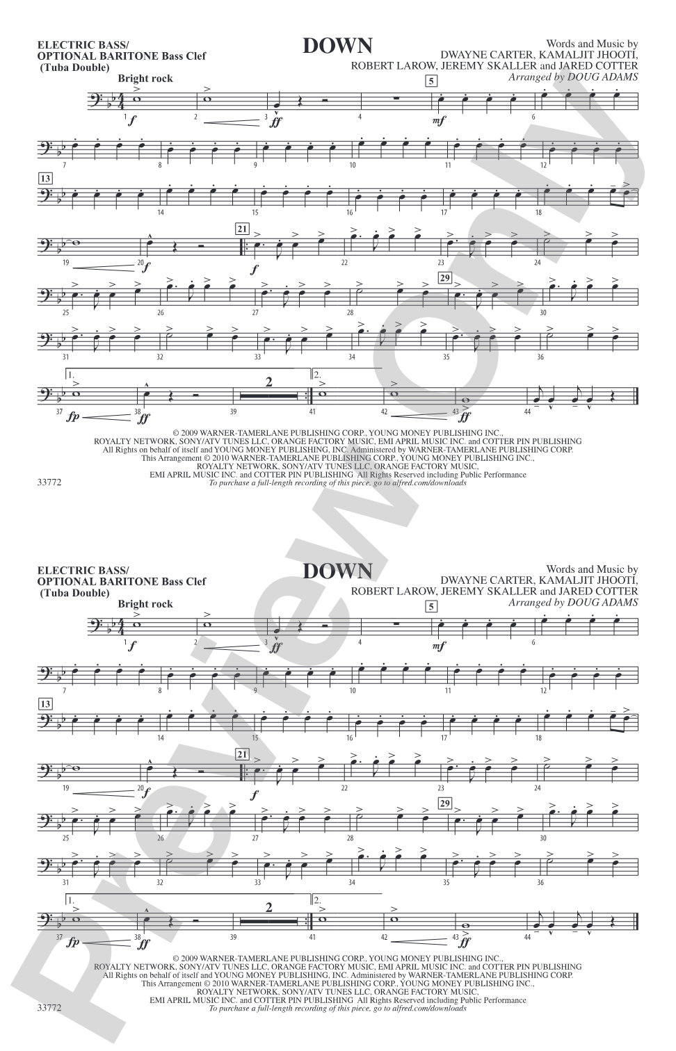 Down: Electric Bass