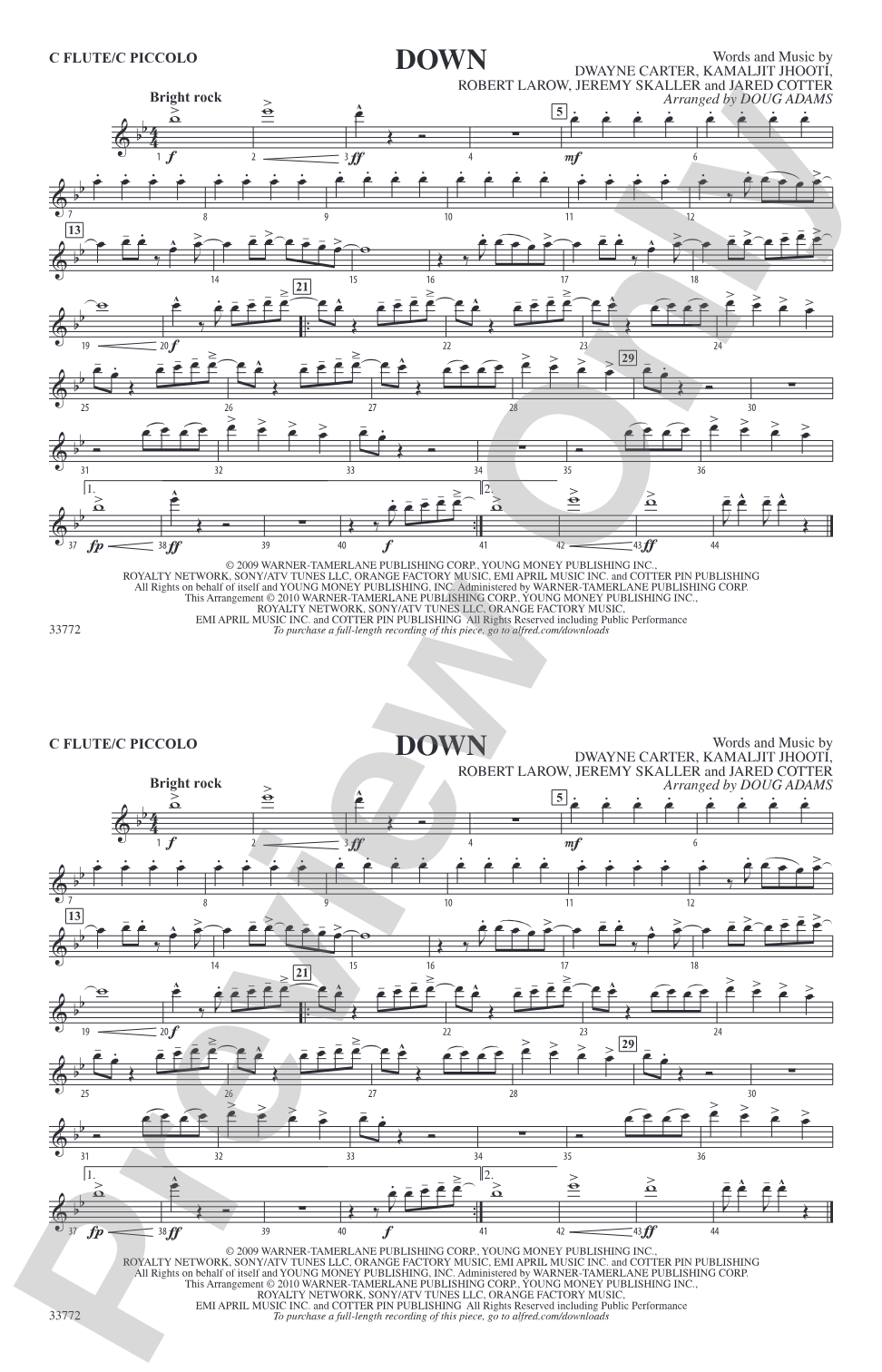 Down: Flute