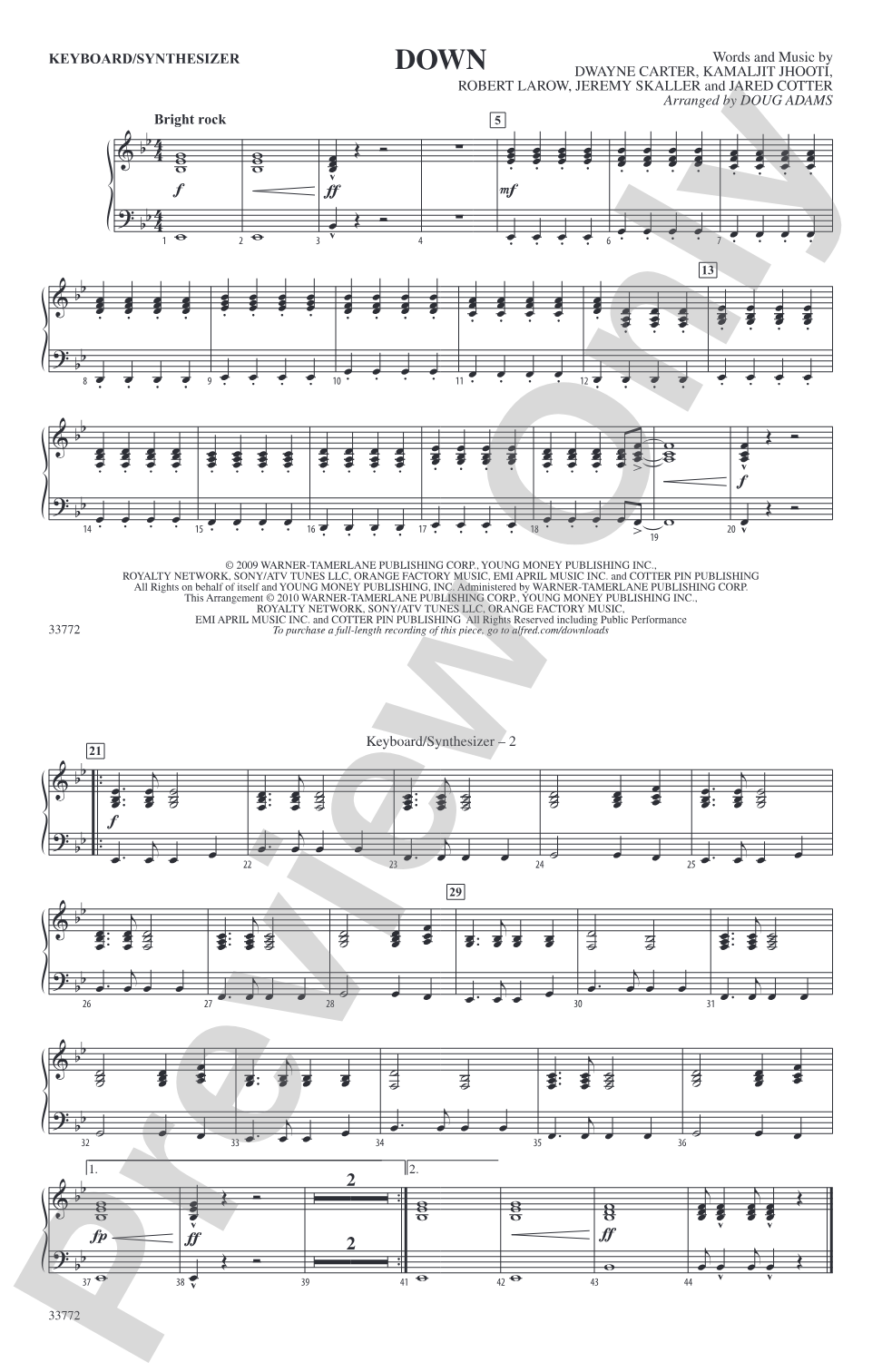 Down: Keyboard/Synthesizer