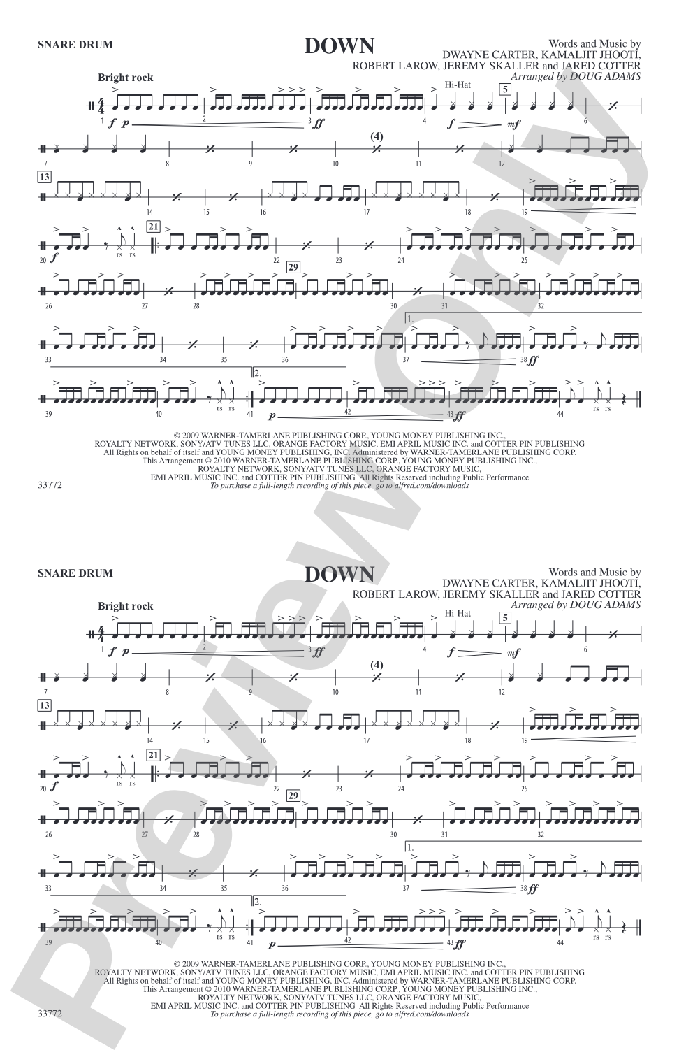 Down: Snare Drum