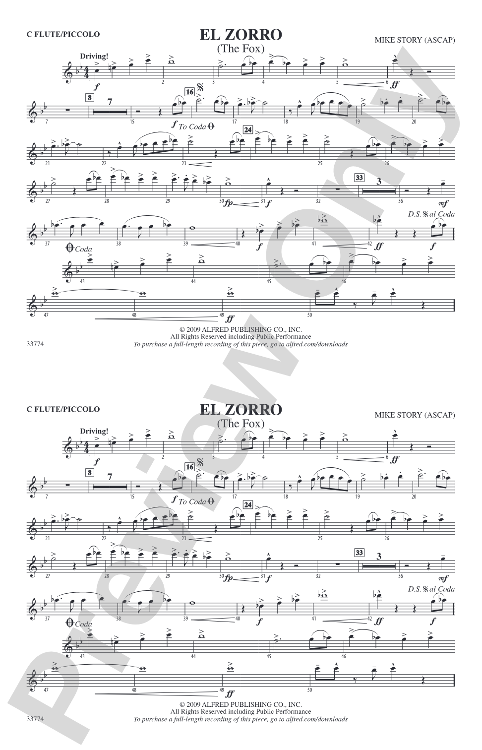 El Zorro: Flute