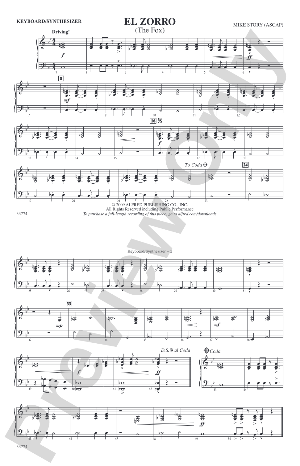 El Zorro: Keyboard/Synthesizer