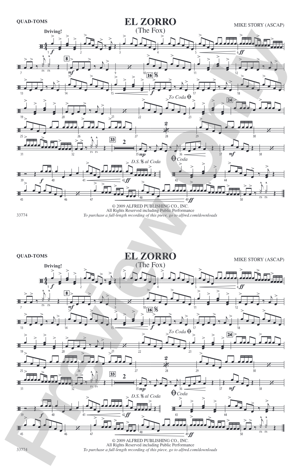 El Zorro: Quad-Toms