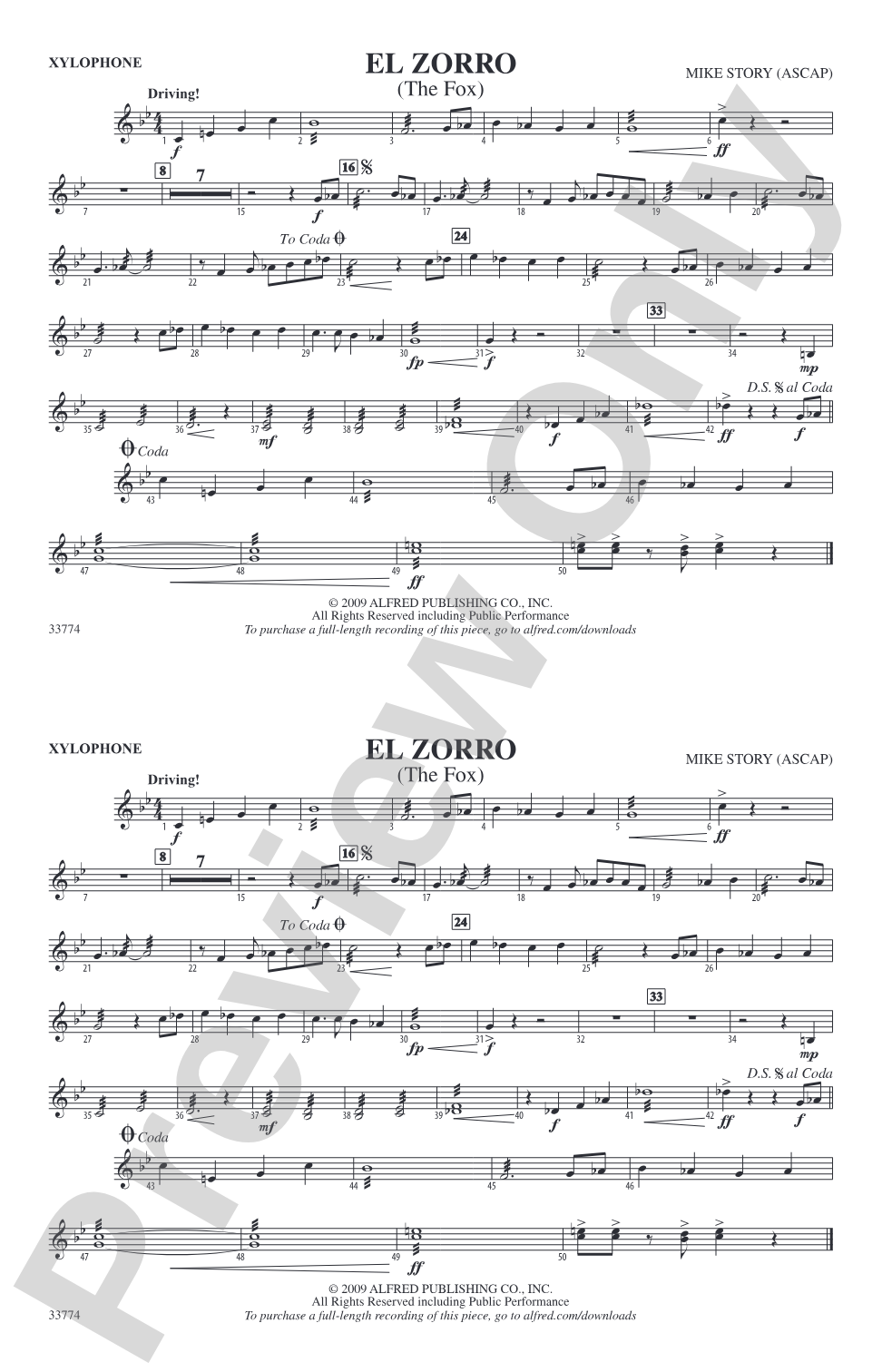 El Zorro: Xylophone