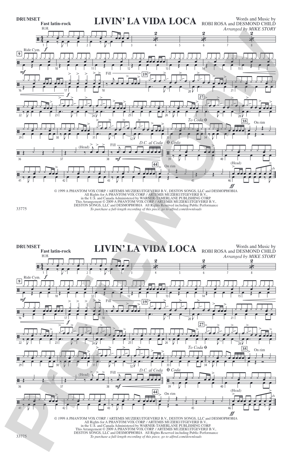 Livin' la Vida Loca: Drumset
