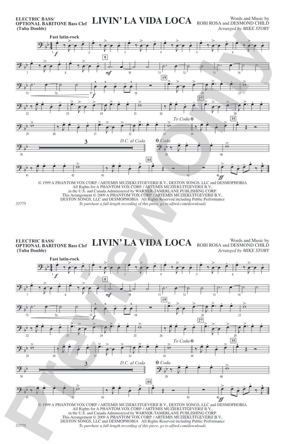 Livin' la Vida Loca: Electric Bass