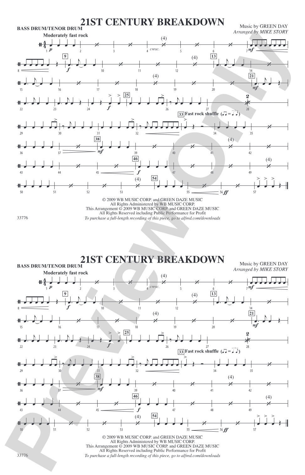 21st Century Breakdown: Bass Drum/Tenor Drum