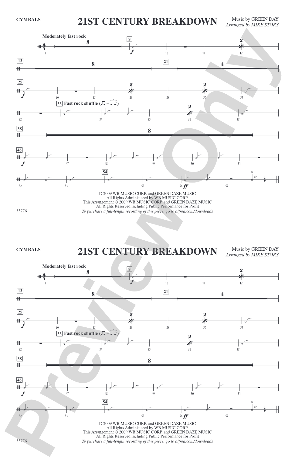 21st Century Breakdown: Cymbals