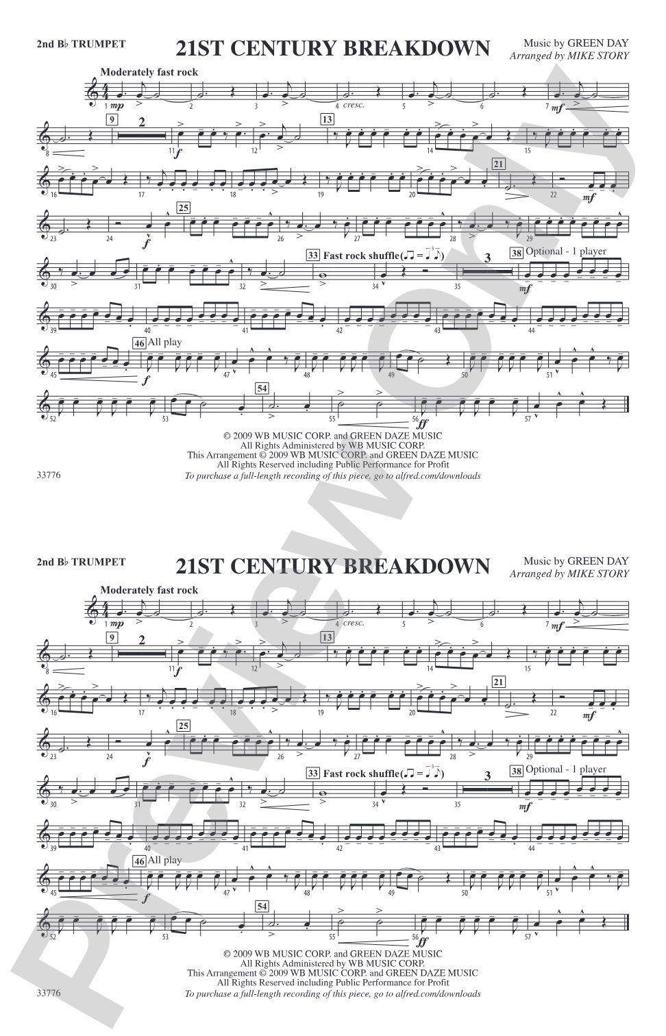 21st Century Breakdown: 2nd B-flat Trumpet