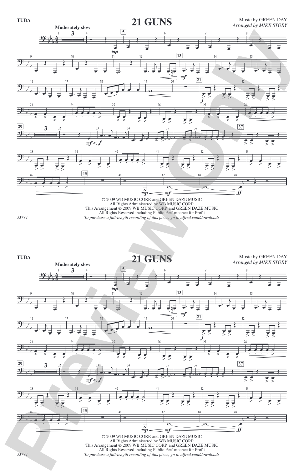 21 Guns: Tuba