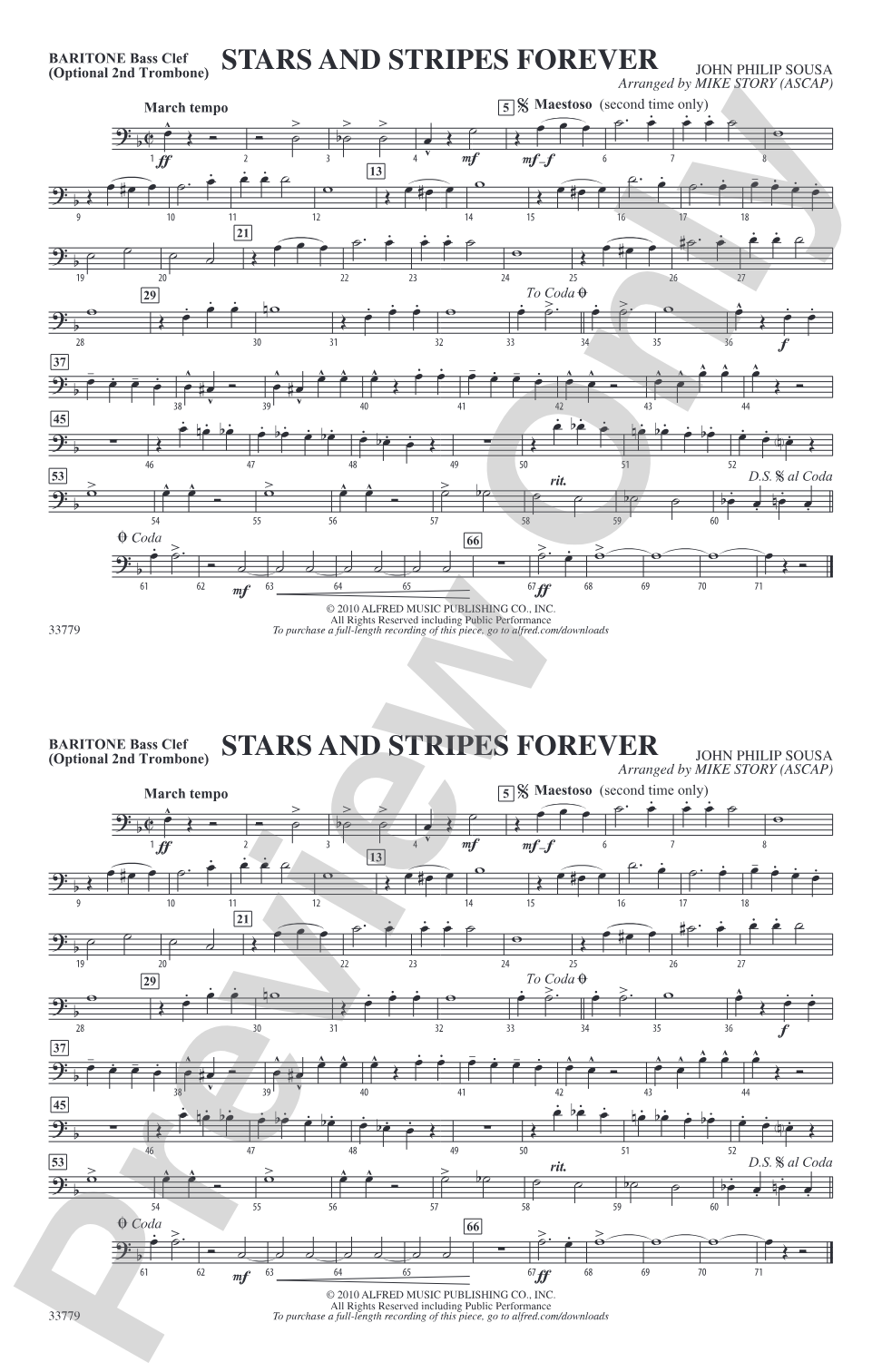 Stars and Stripes Forever: Baritone B.C.