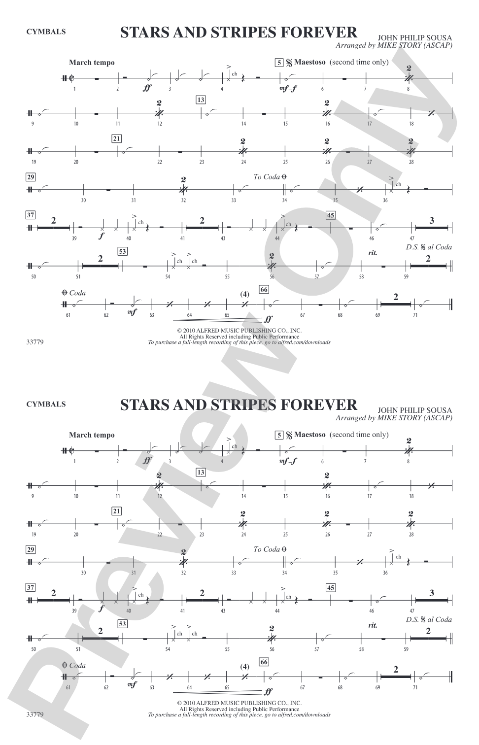 Stars and Stripes Forever: Cymbals