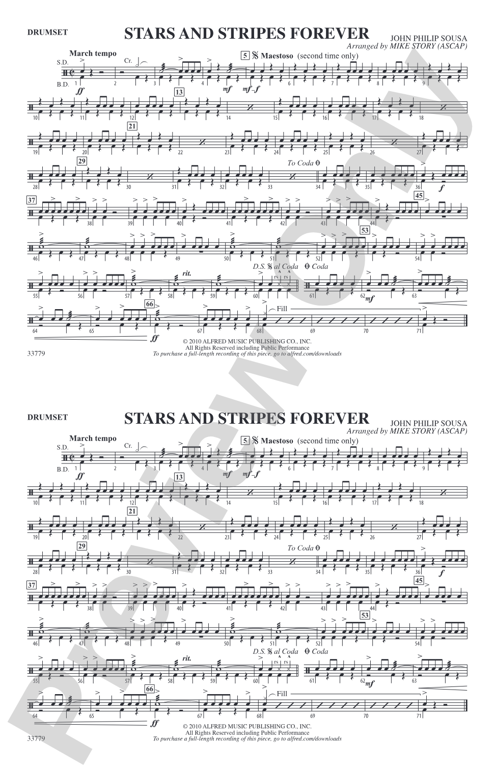 Stars and Stripes Forever: Drumset