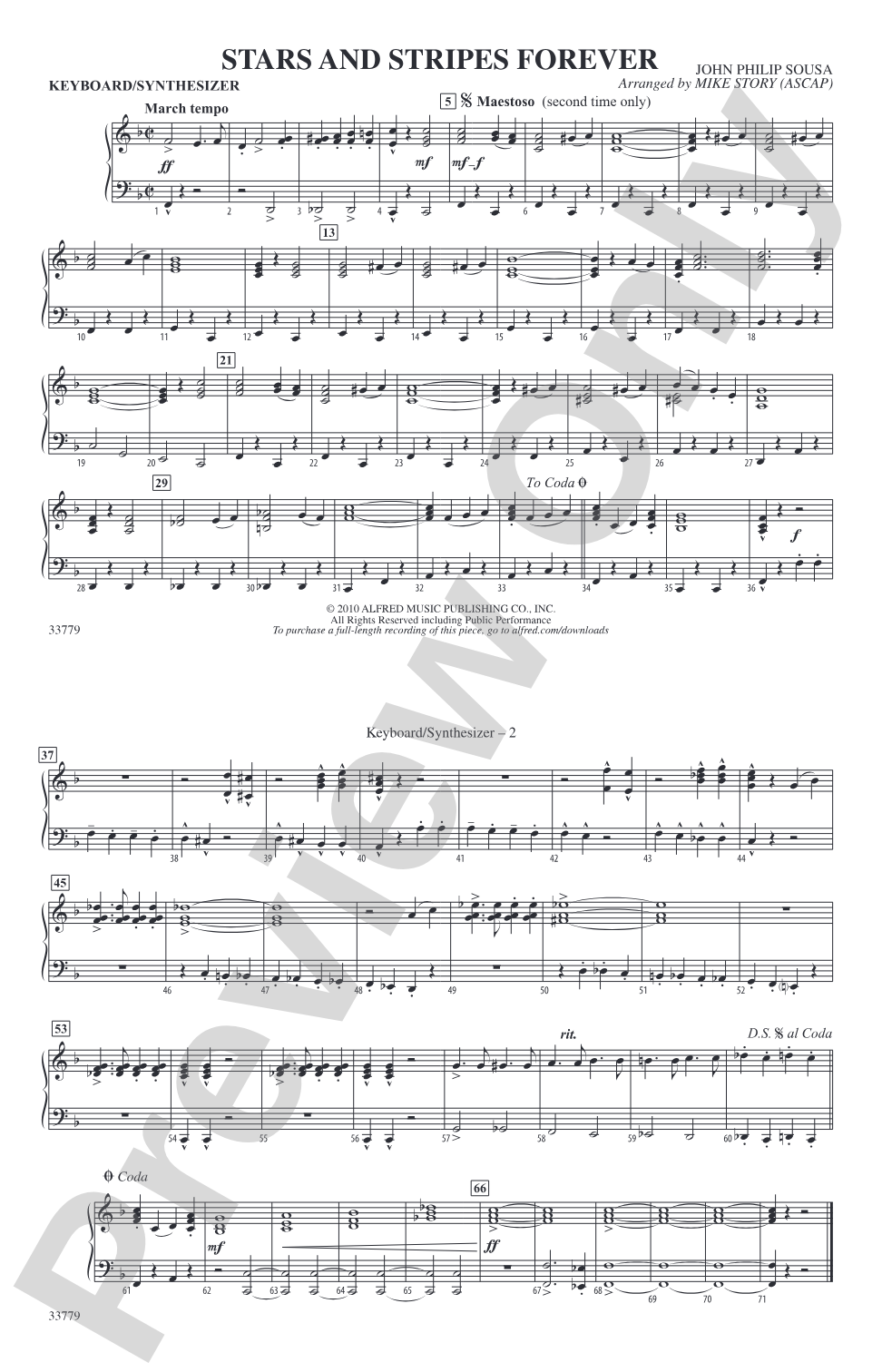 Stars and Stripes Forever: Keyboard/Synthesizer