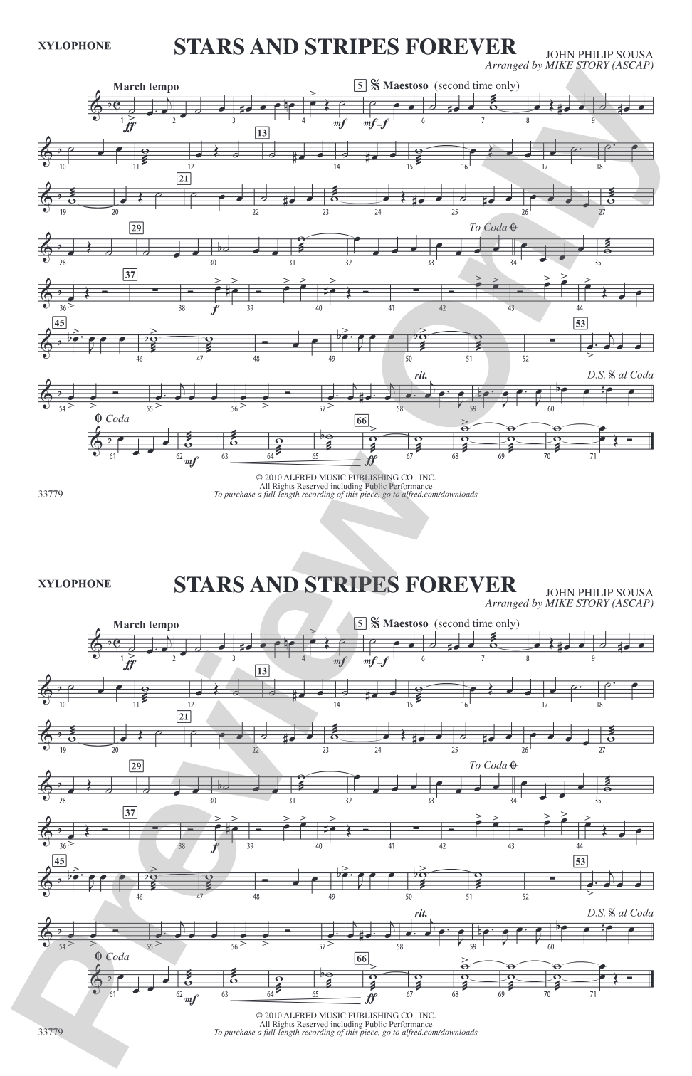 Stars and Stripes Forever: Xylophone