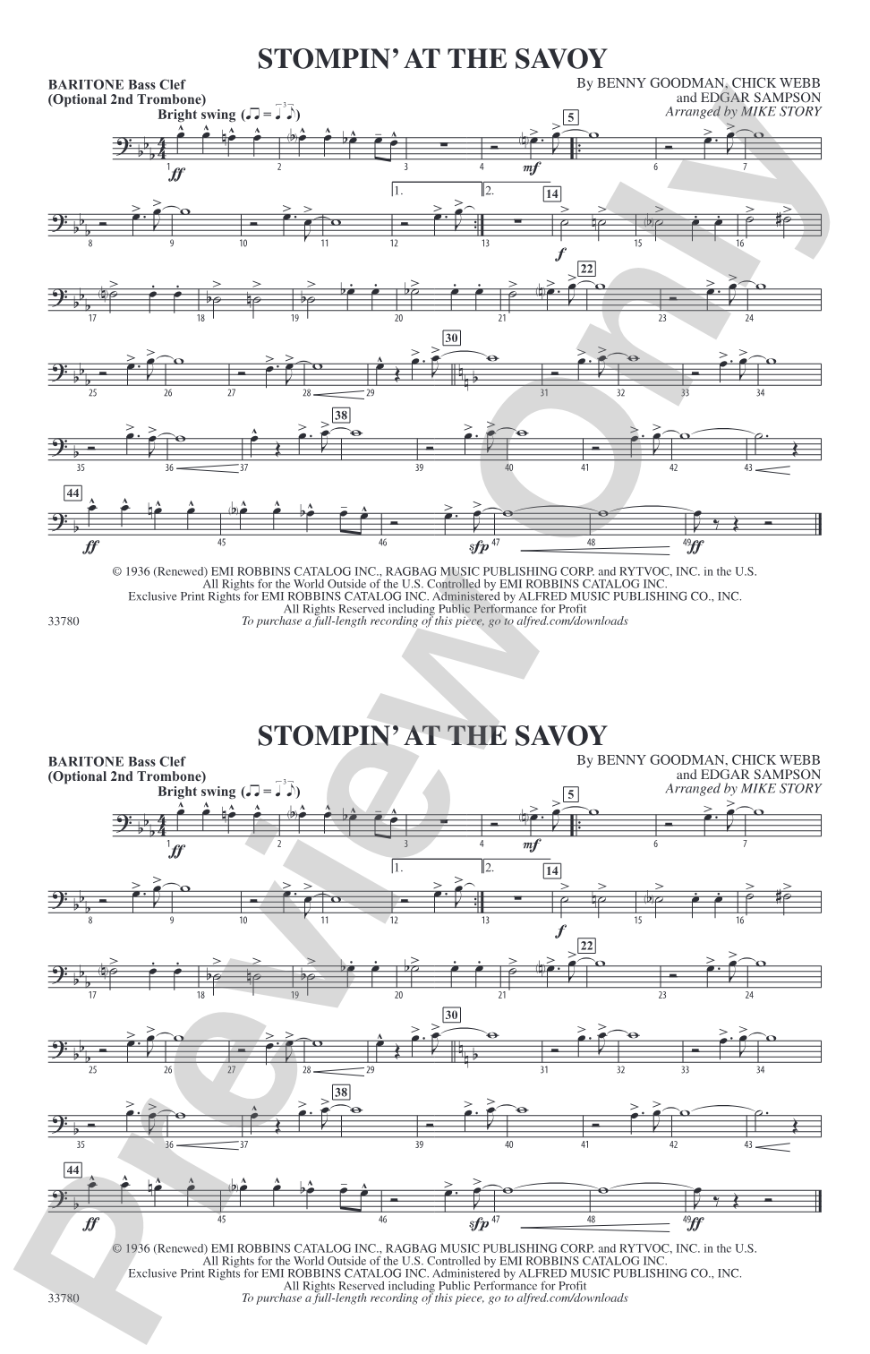 Stompin' at the Savoy: Baritone B.C.
