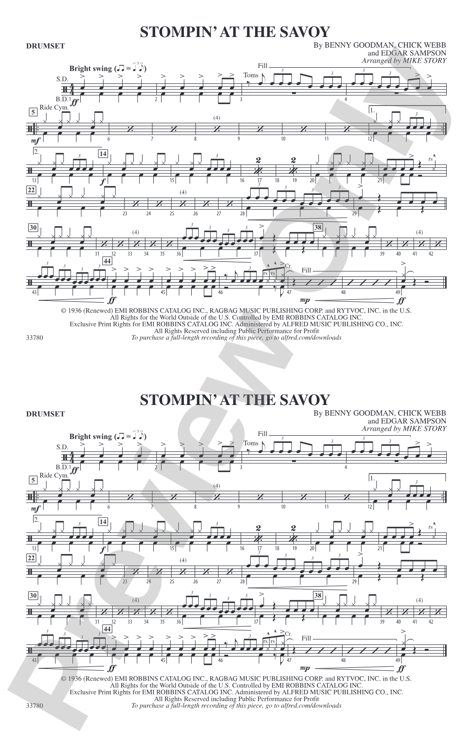Stompin' at the Savoy: Drumset