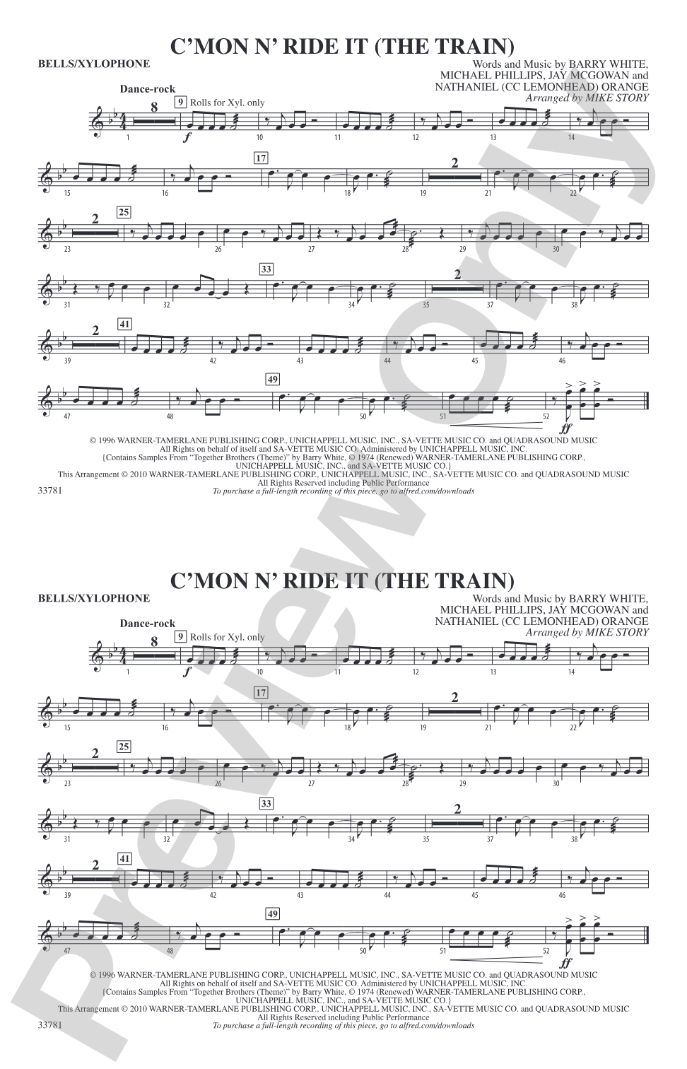 C'mon n' Ride It (The Train): Mallets