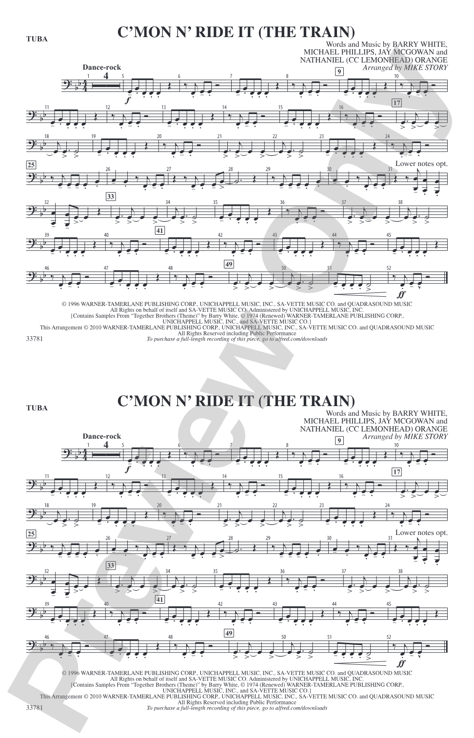 C'mon n' Ride It (The Train): Tuba