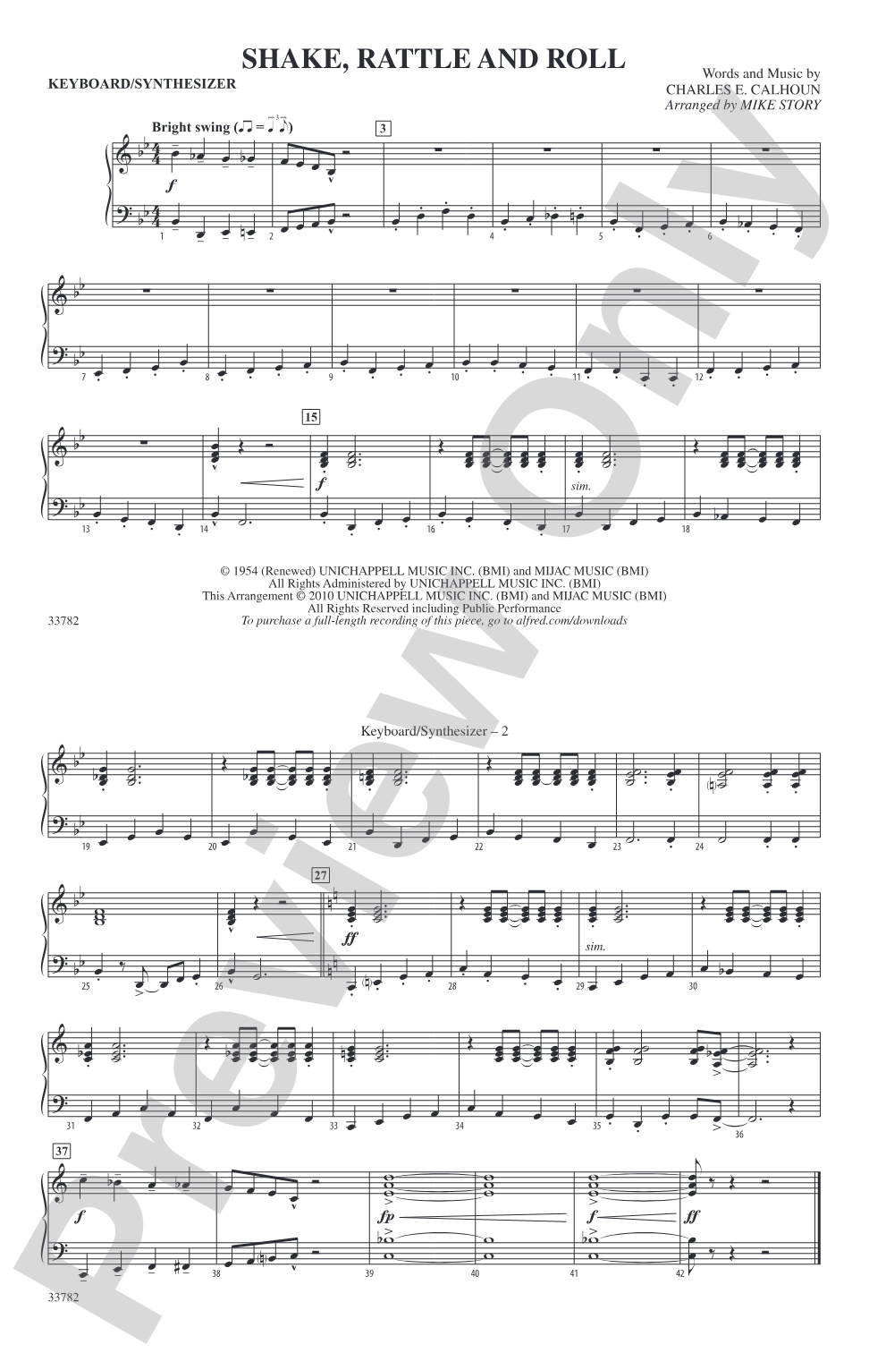 Shake, Rattle and Roll: Keyboard/Synthesizer