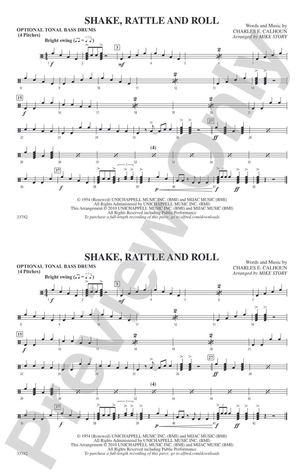 Shake, Rattle and Roll: Tonal Bass Drum