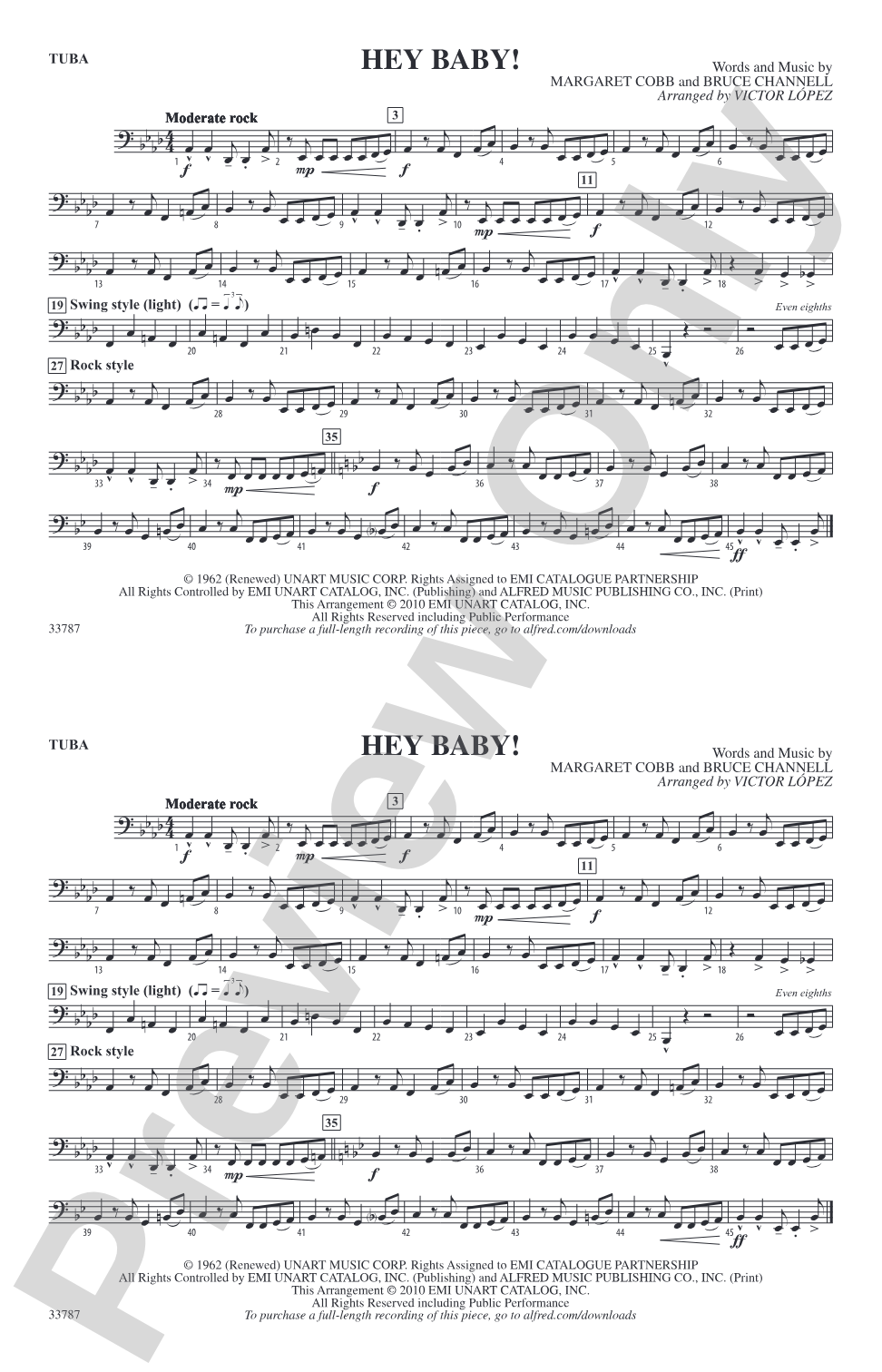 Hey Baby! (from Dirty Dancing): Tuba