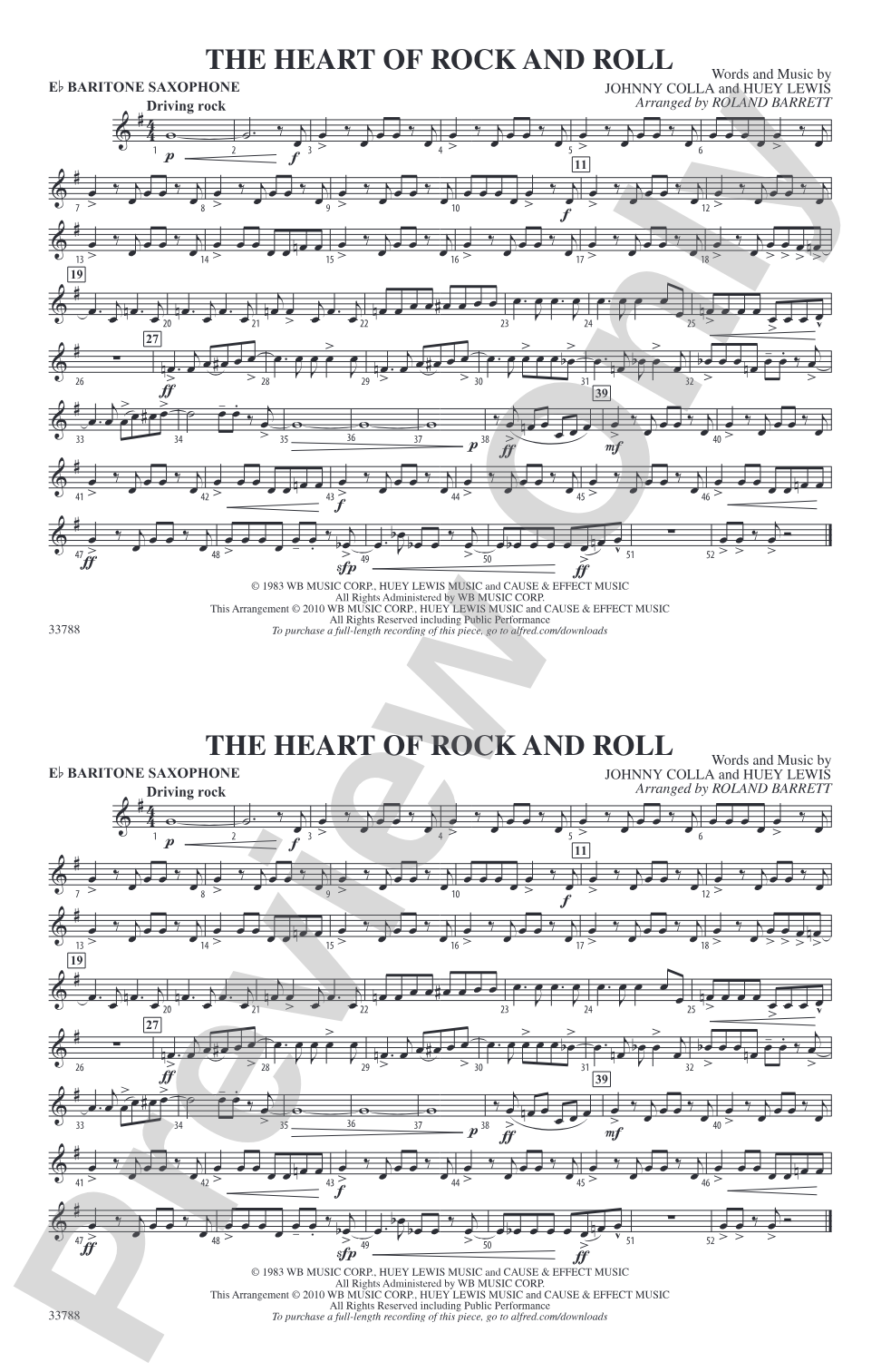 The Heart of Rock and Roll: E-flat Baritone Saxophone