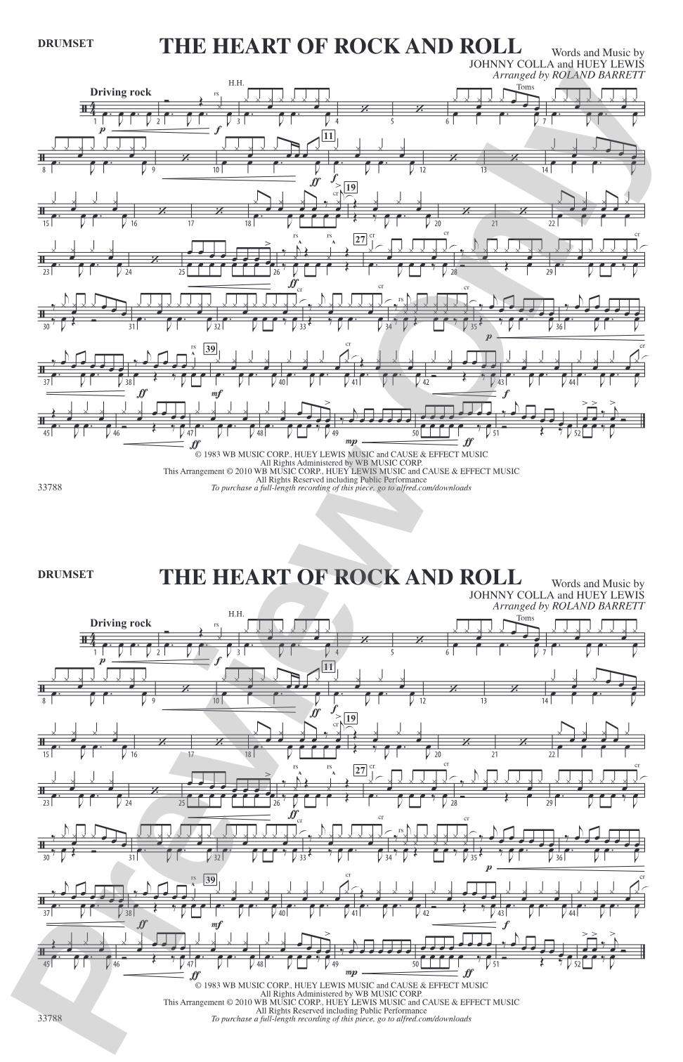 The Heart of Rock and Roll: Drumset