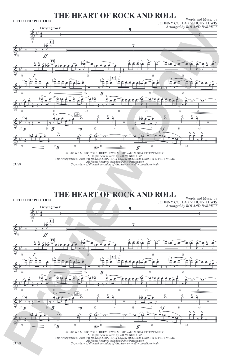 The Heart of Rock and Roll: Flute