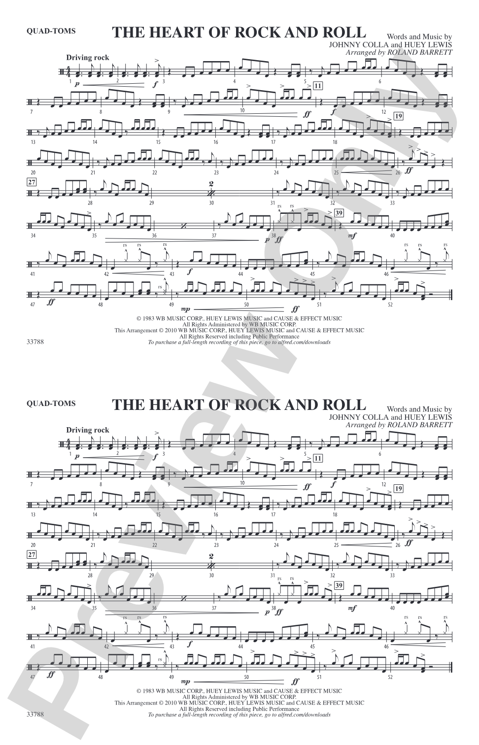 The Heart of Rock and Roll: Quad-Toms