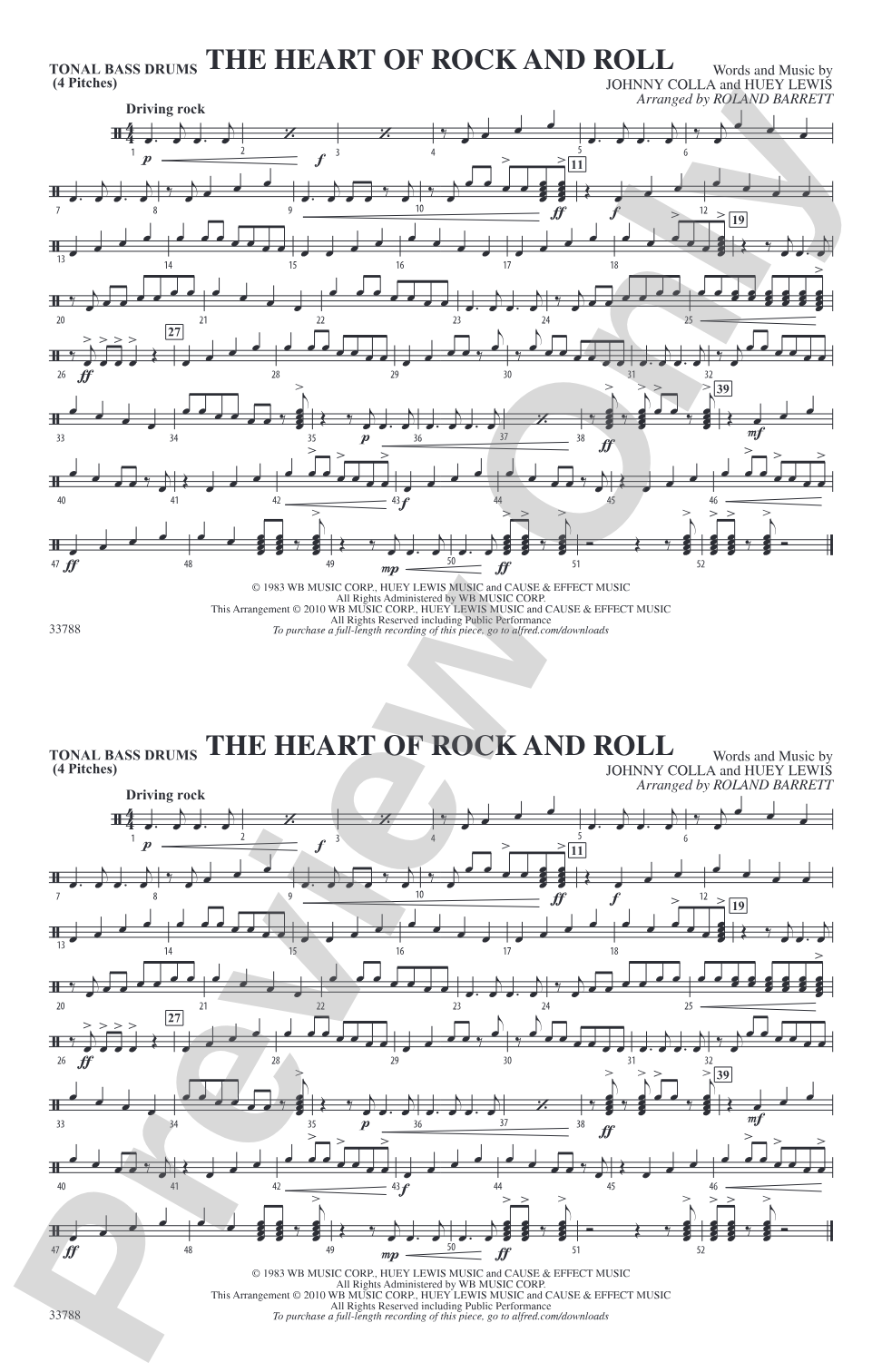 The Heart of Rock and Roll: Tonal Bass Drum