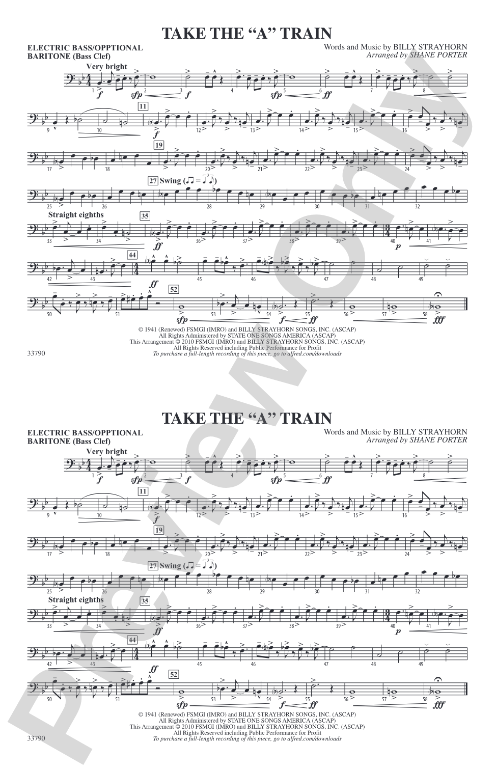 Take the "A" Train: Electric Bass