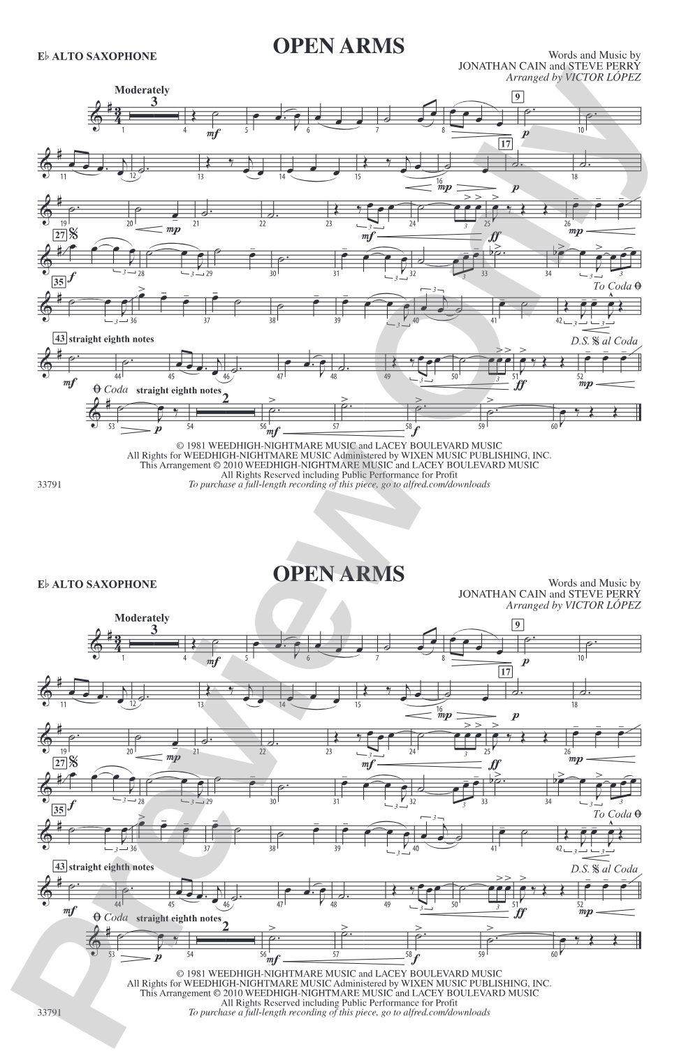 Open Arms: E-flat Alto Saxophone