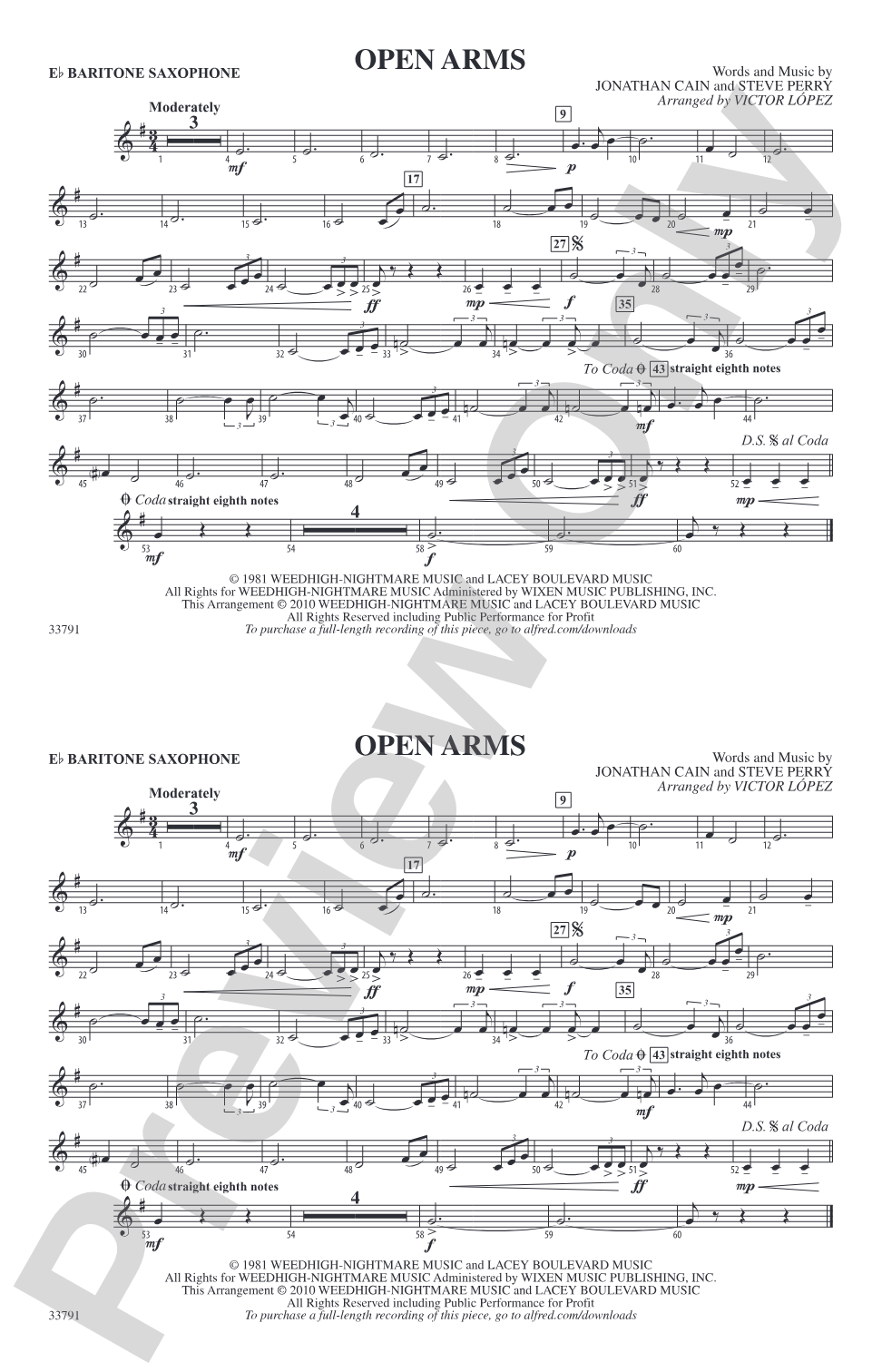 Open Arms: E-flat Baritone Saxophone