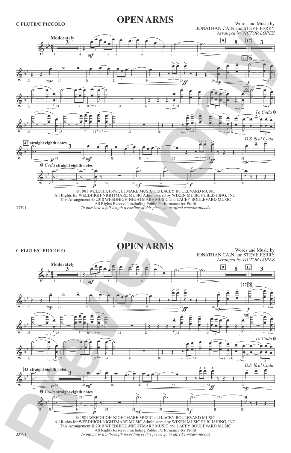 Open Arms: Flute