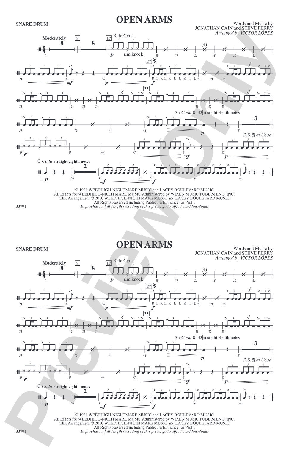 Open Arms: Snare Drum