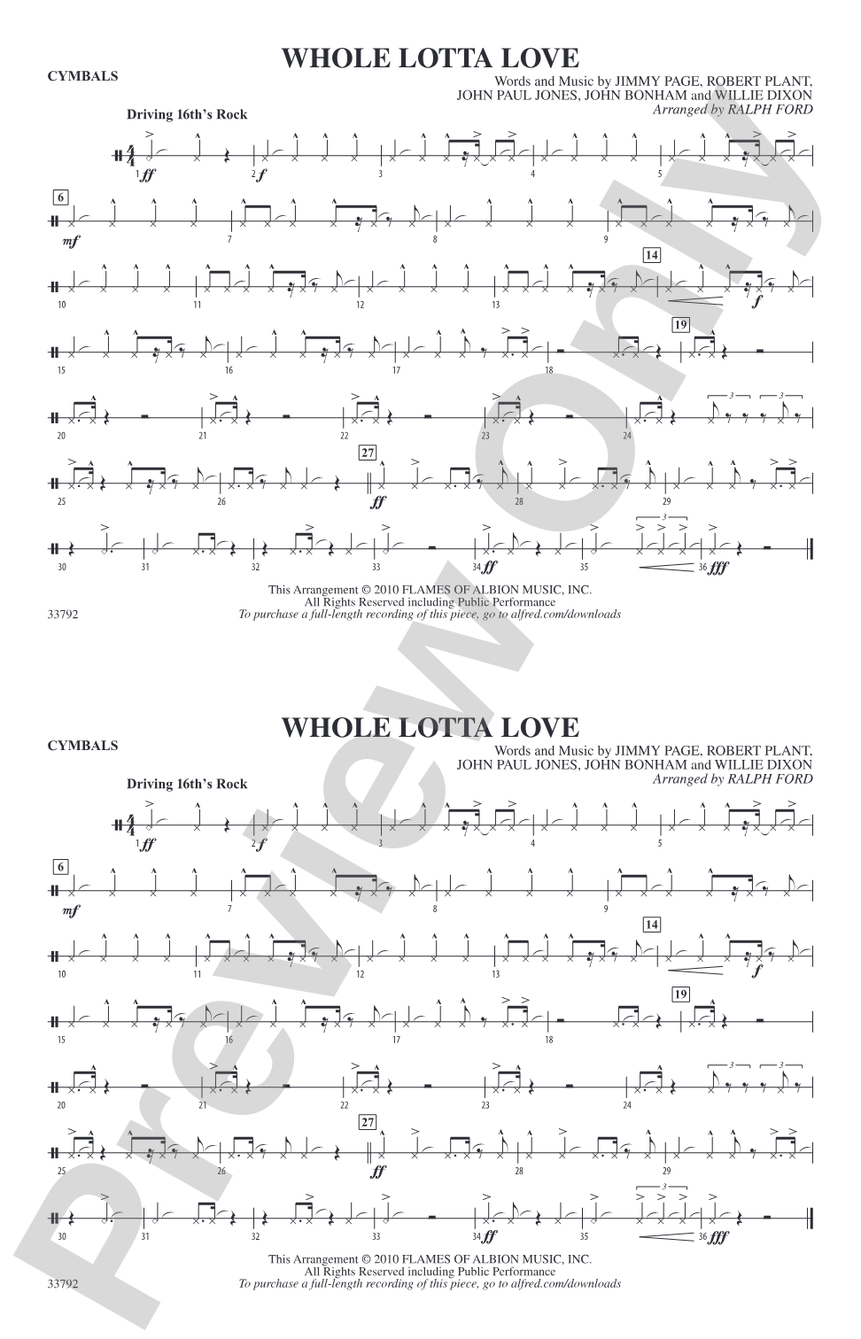 Whole Lotta Love: Cymbals