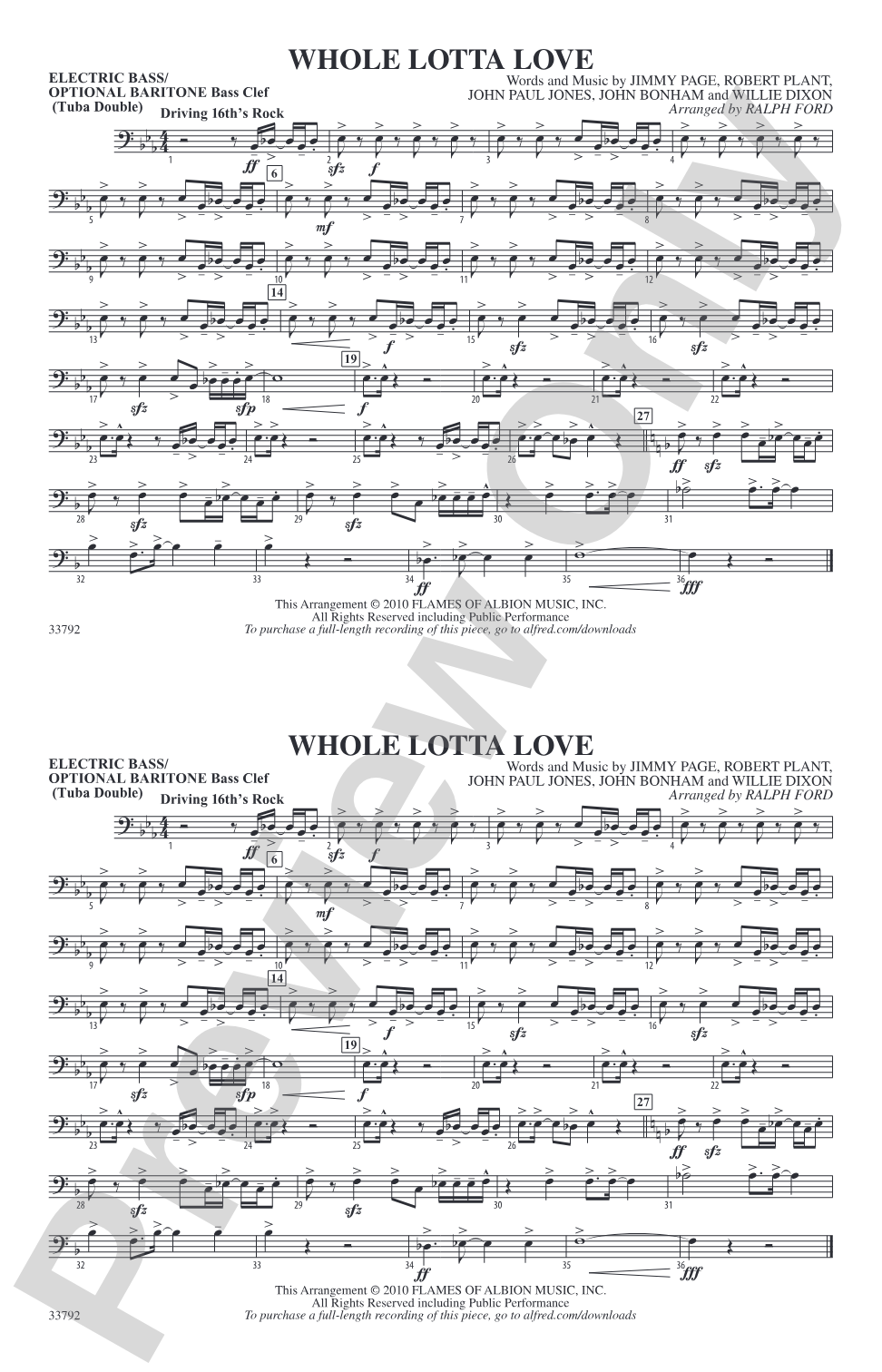 Whole Lotta Love: Electric Bass