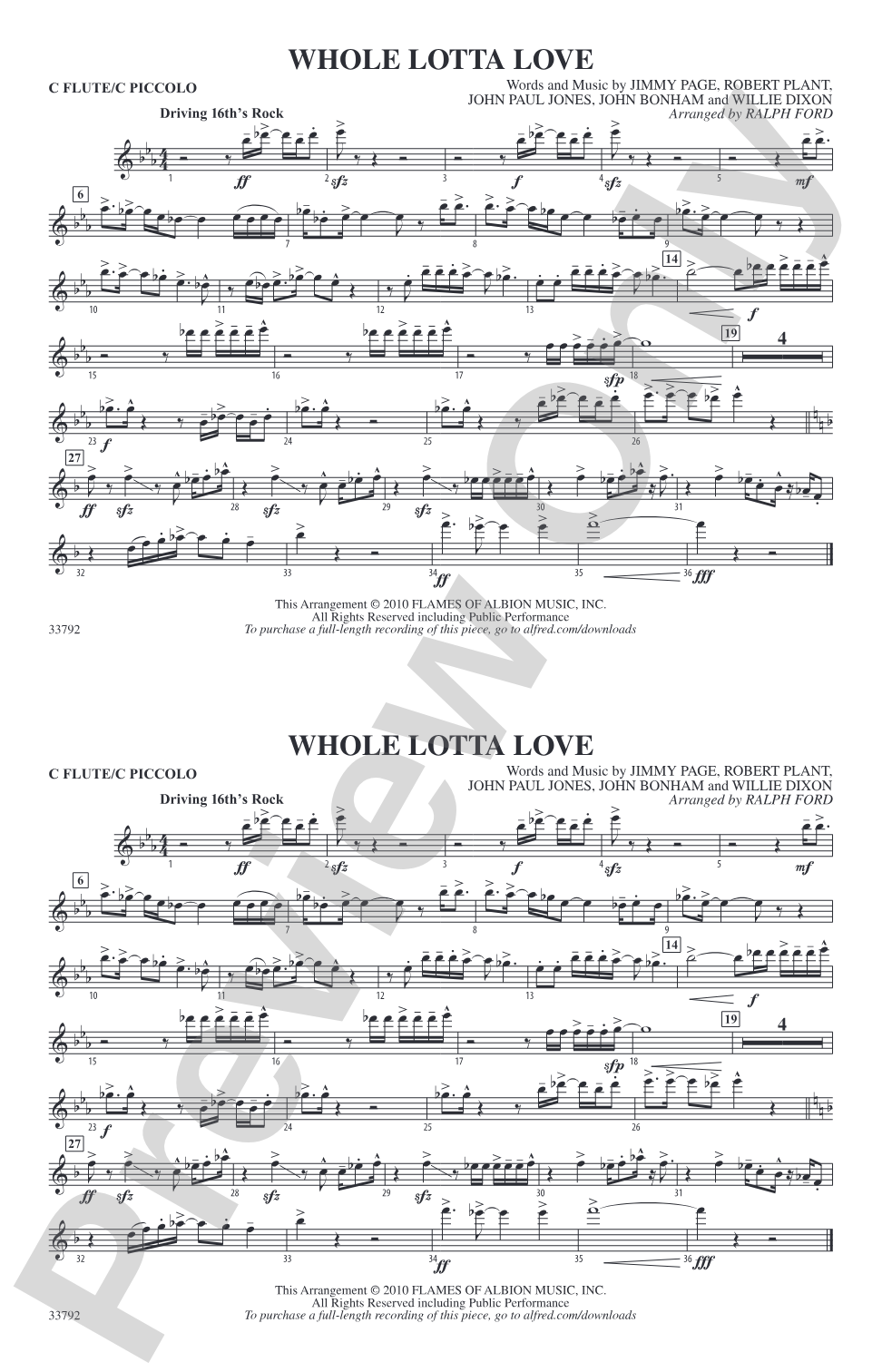 Whole Lotta Love: Flute