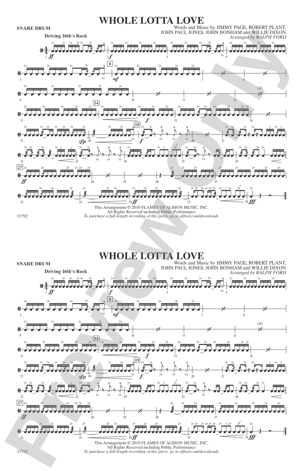 Whole Lotta Love: Snare Drum
