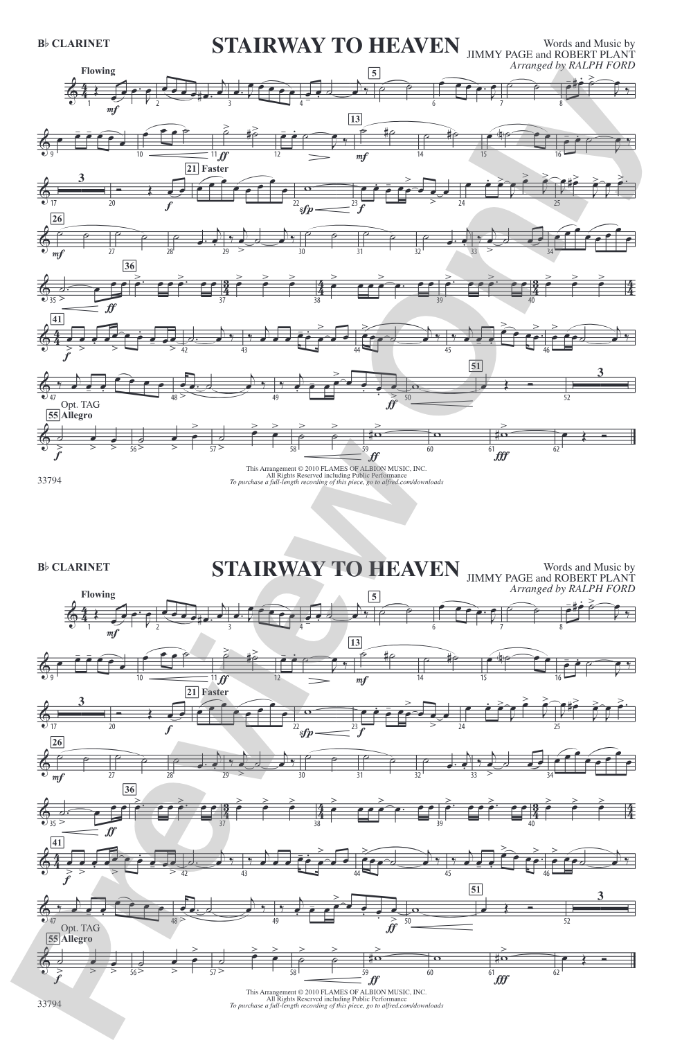 Stairway to Heaven: 1st B-flat Clarinet