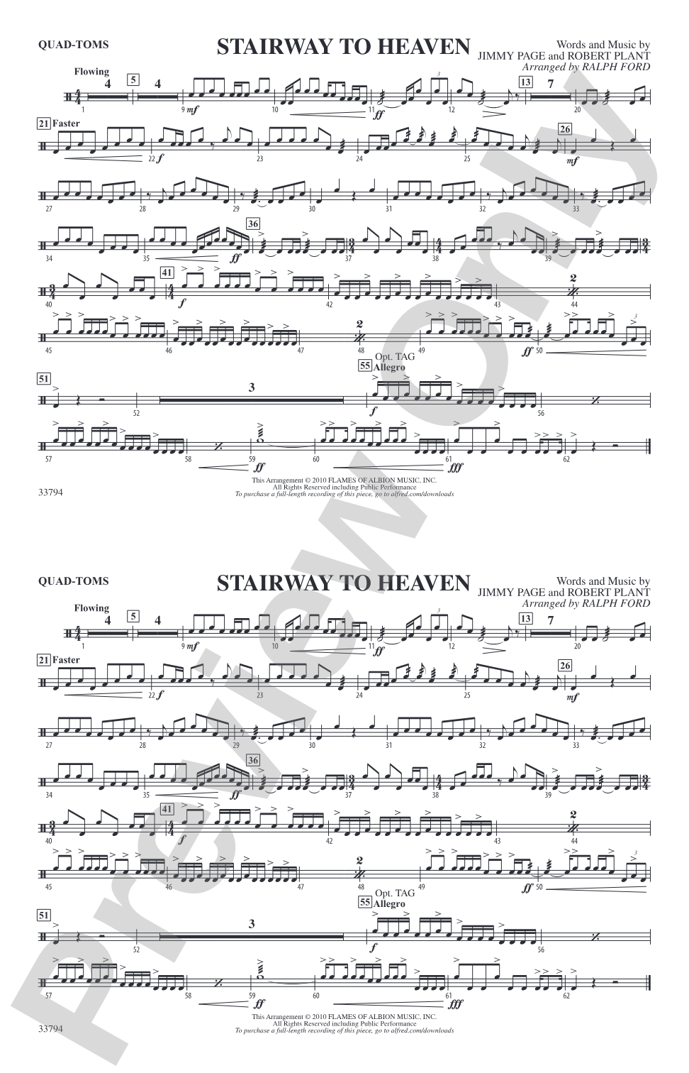 Stairway to Heaven: Quad-Toms