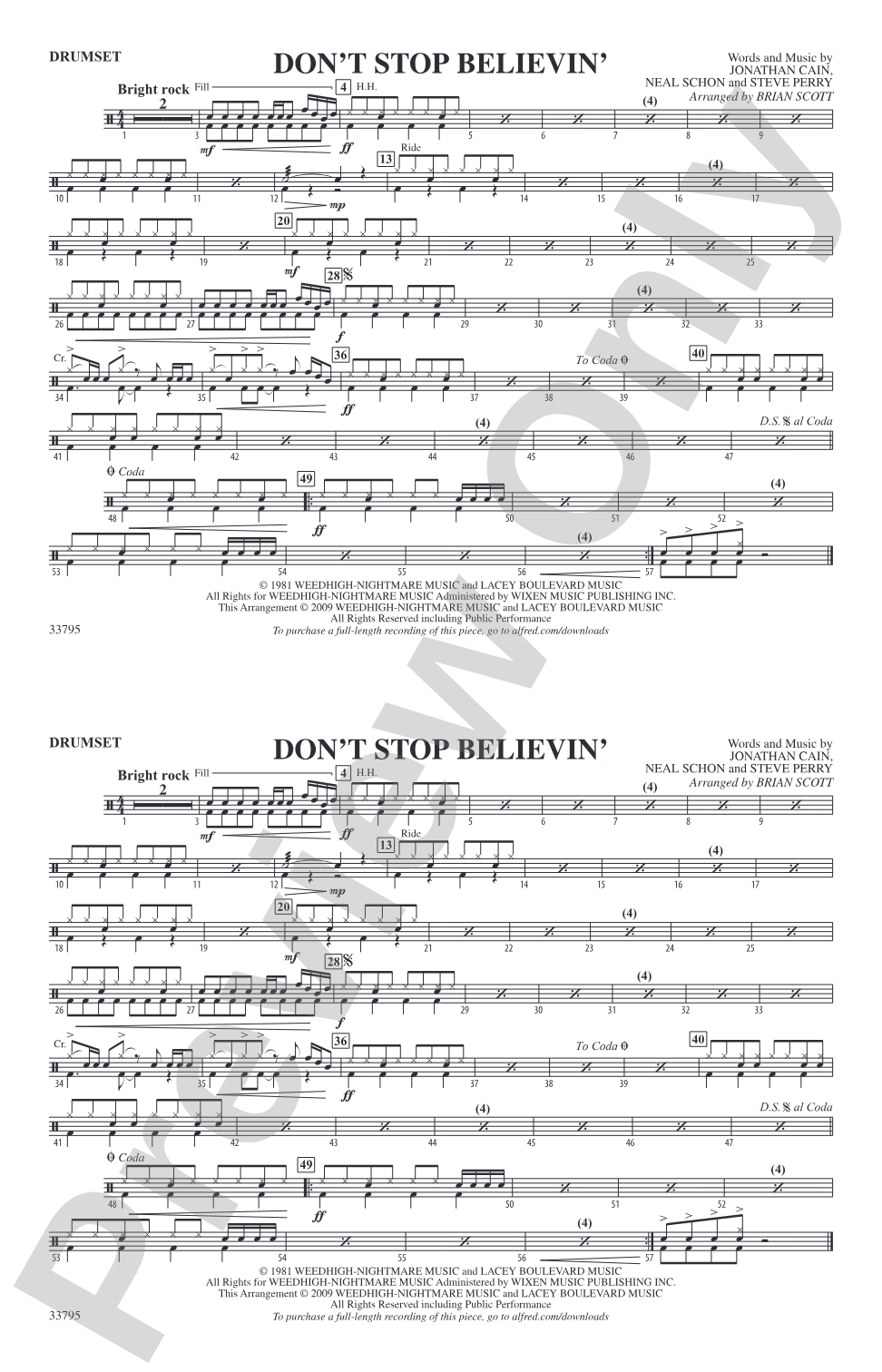 Don't Stop Believin': Drumset