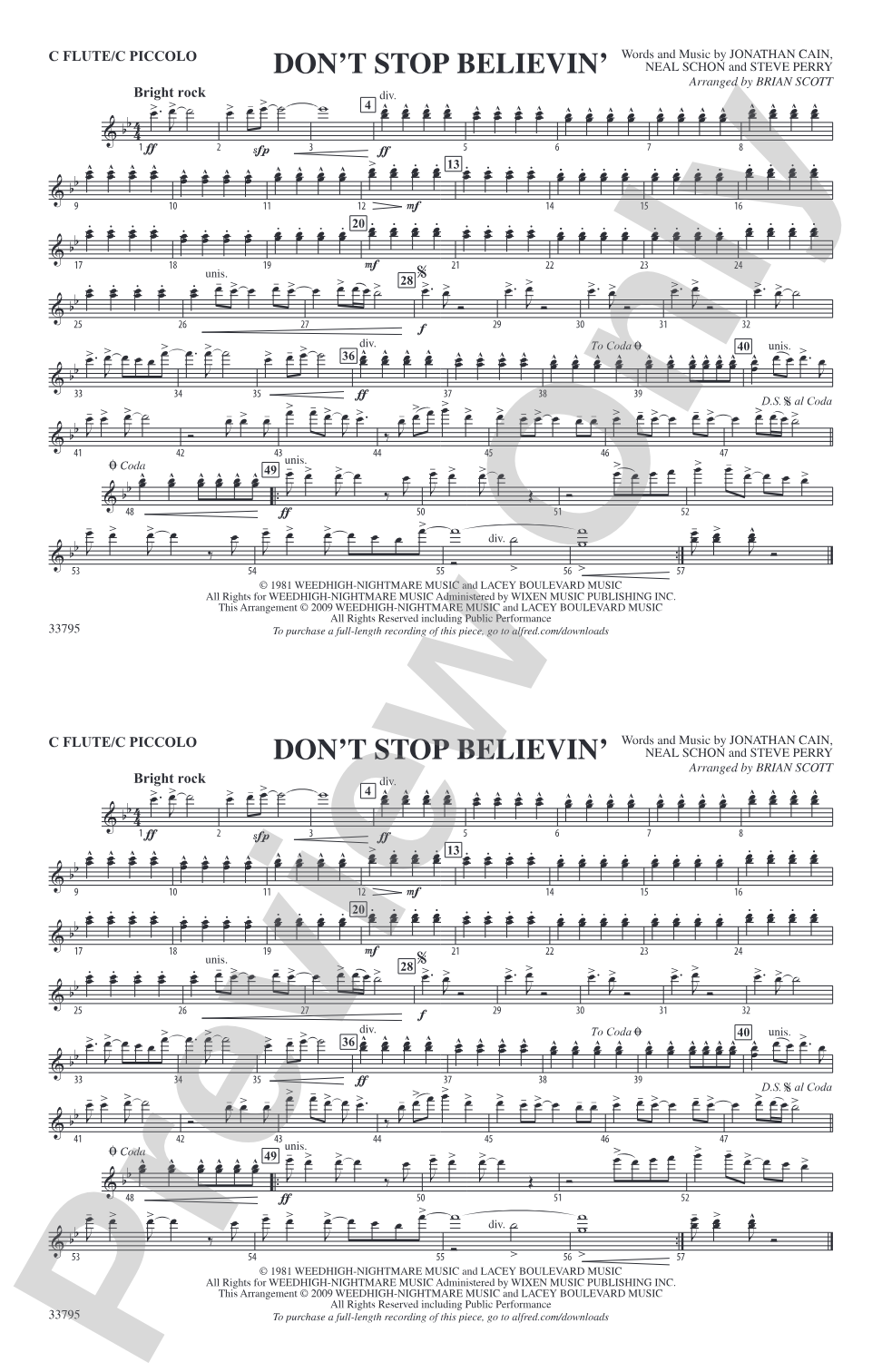 Don't Stop Believin': Flute