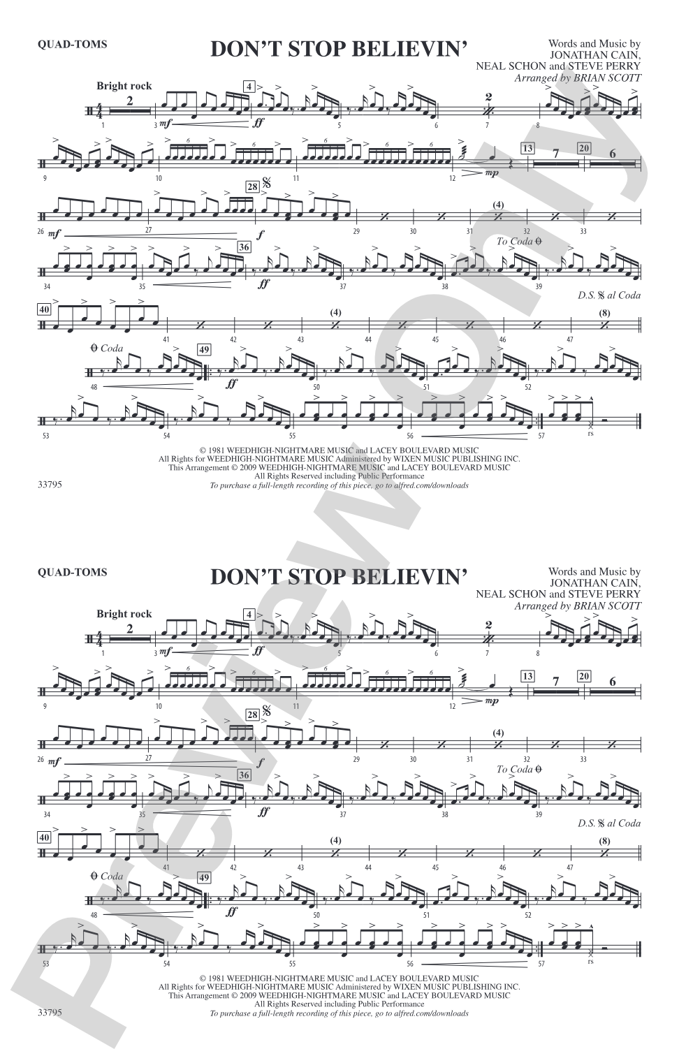 Don't Stop Believin': Quad-Toms