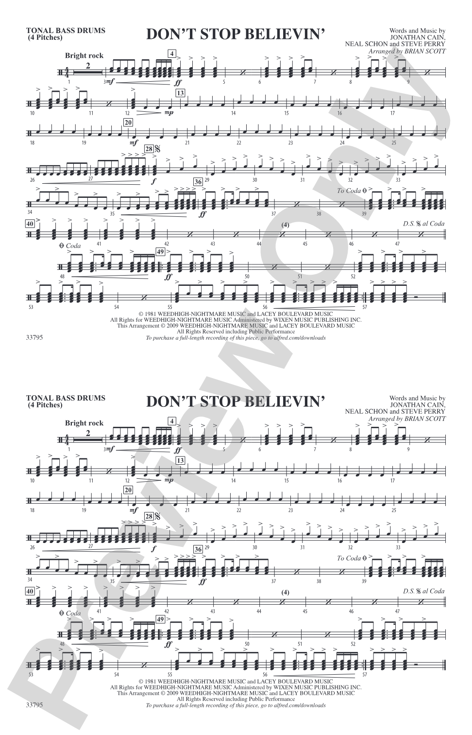 Don't Stop Believin': Tonal Bass Drum