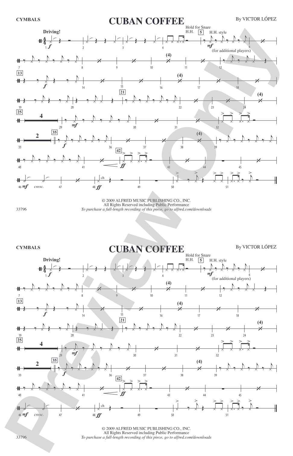 Cuban Coffee: Cymbals