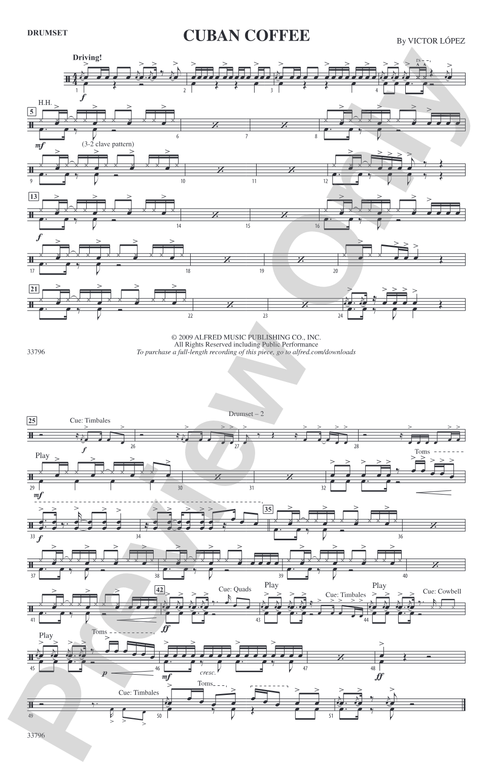 Cuban Coffee: Drumset