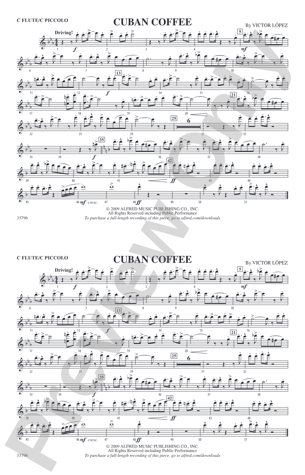 Cuban Coffee: Flute