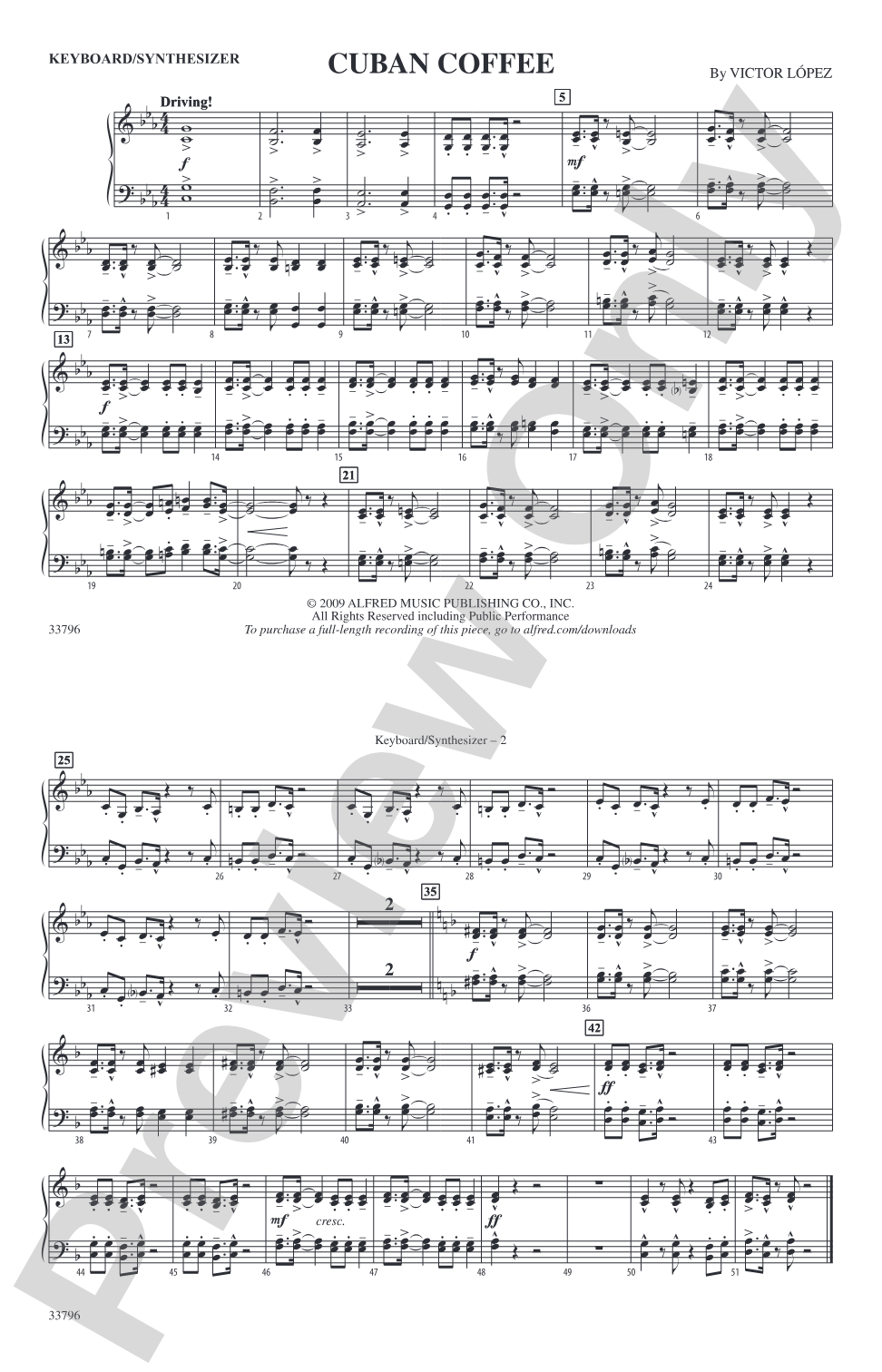 Cuban Coffee: Keyboard/Synthesizer